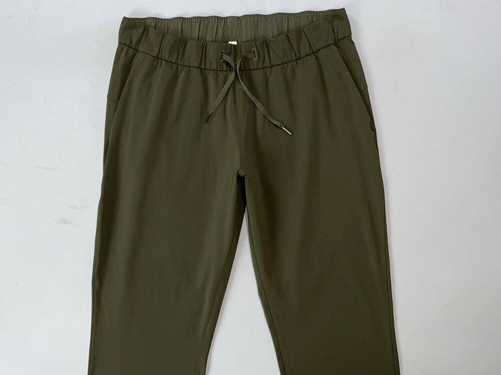 Lululemon LW5ALW Women's On The Fly High Rise Slim Ankle Pants. Olive, 12. MINT!